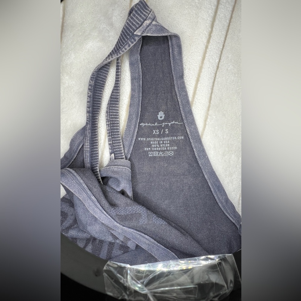 Spiritual Gangster Charcoal Gray Logo Racerback Tank - Picture 3 of 5